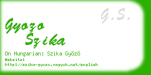 gyozo szika business card