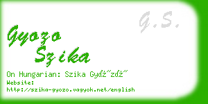 gyozo szika business card